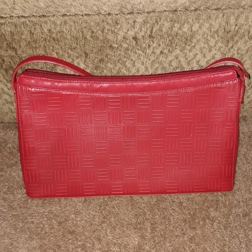 Stone Mountain Red Textured Print Shoulder Bag